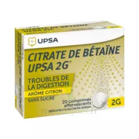 Citrate De Betaïne Upsa 2 G Comprimés Effervescents Sans Sucre Citron 2t/10 à La Lande-de-Fronsac